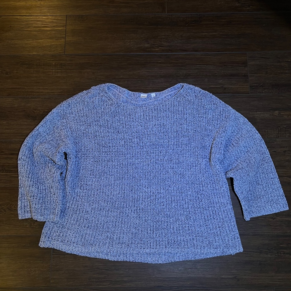 GAP Women’s XL Lavender Chunky Knit Crewneck Sweater Oversized
